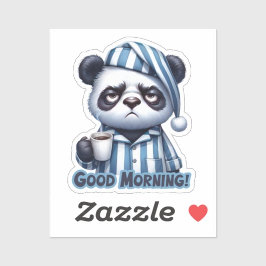 Grappige Panda Beer Sticker, Panda Sticker (Vel)