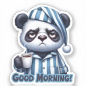 Grappige Panda Beer Sticker, Panda Sticker (Voorkant)