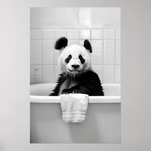 Grappige Panda Bubbelbad Print Grappige Badkamer M