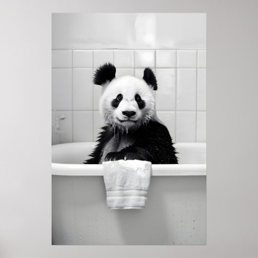 Grappige Panda Bubbelbad Print Grappige Badkamer M (Voorkant)