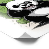 Grappige panda die een scheet laat op een witte on poster (Hoek)