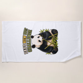 Grappige Panda Dieet Uitdaging Strandlaken