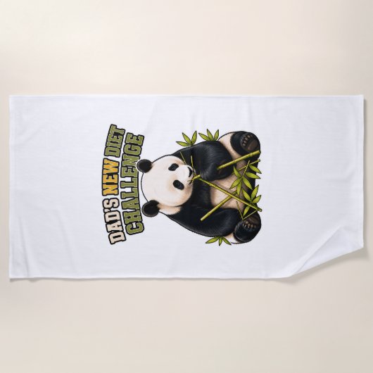 Grappige Panda Dieet Uitdaging Strandlaken (Voorkant)