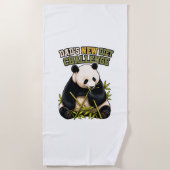Grappige Panda Dieet Uitdaging Strandlaken (Voorkant)
