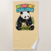 Grappige Panda Dieet Uitdaging Vader Strandlaken (Voorkant)