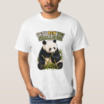 Grappige Panda Dieet Uitdaging Vaderdag T-shirt