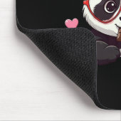 Grappige Panda Hart Chocolade Valentijnsdag Panda  Muismat (Hoek)