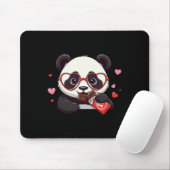 Grappige Panda Hart Chocolade Valentijnsdag Panda  Muismat (Met muis)