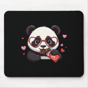 Grappige Panda Hart Chocolade Valentijnsdag Panda Muismat