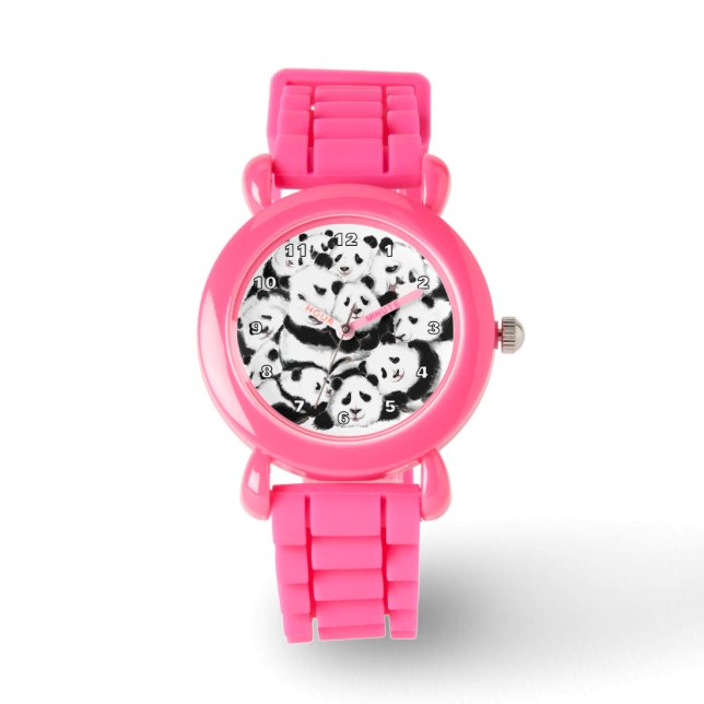 Grappige Panda Horloge (Voorkant)