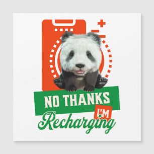 Grappige Panda Introvert Batterij Oplaad Ontwerp
