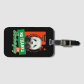 Grappige Panda Introvert Batterij Oplaad Ontwerp Bagagelabel (Voorkant (horizontaal))