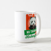 Grappige Panda Introvert Batterij Oplaad Ontwerp Koffiemok (Voorkant rechts)