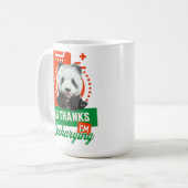 Grappige Panda Introvert Batterij Oplaad Ontwerp Koffiemok (Voorkant links)