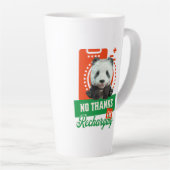 Grappige Panda Introvert Batterij Oplaad Ontwerp Latte Mok (Rechterhoek)