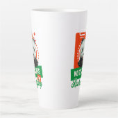 Grappige Panda Introvert Batterij Oplaad Ontwerp Latte Mok (Voorkant)