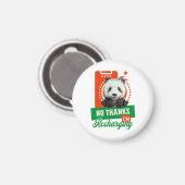 Grappige Panda Introvert Batterij Oplaad Ontwerp Magneet (Voorkant / Achterkant)
