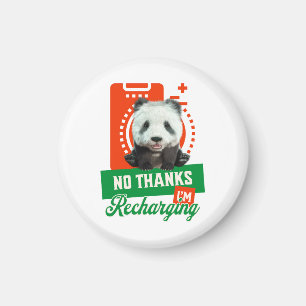 Grappige Panda Introvert Batterij Oplaad Ontwerp Magneet
