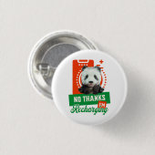 Grappige Panda Introvert Batterij Oplaad Ontwerp Ronde Button 3,2 Cm (Voorkant /achterkant)