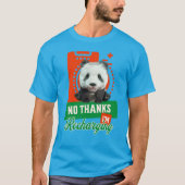 Grappige Panda Introvert Batterij Oplaad Ontwerp T-shirt (Voorkant)