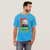 Grappige Panda Introvert Batterij Oplaad Ontwerp T-shirt (Voorkant volledig)
