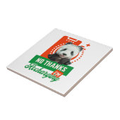 Grappige Panda Introvert Batterij Oplaad Ontwerp Tegeltje (Zijkant)