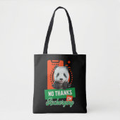 Grappige Panda Introvert Batterij Oplaad Ontwerp Tote Bag (Voorkant)