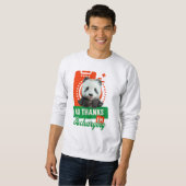 Grappige Panda Introvert Batterij Oplaad Ontwerp Trui (Voorkant volledig)