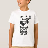 Grappige Panda “KEEK NIET NAAR ME” Kinder T-shirt (Voorkant)
