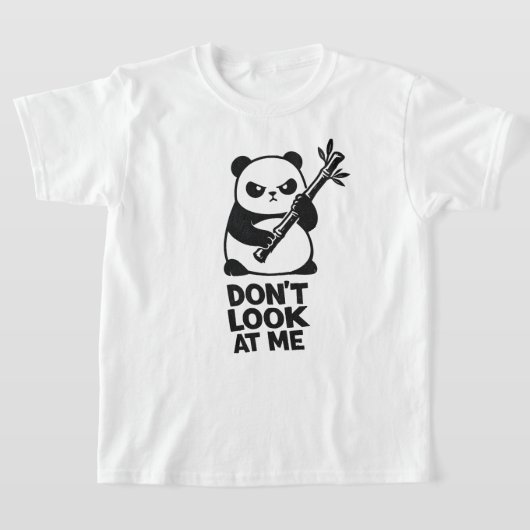 Grappige Panda “KEEK NIET NAAR ME” Kinder T-shirt (Laagn)