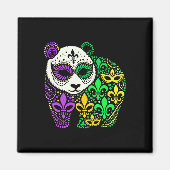 Grappige Panda Mardi Gras Festival Carnaval Vrouwe Magneet (Voorkant)