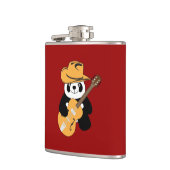 Grappige panda met gitaar heupfles (Links)