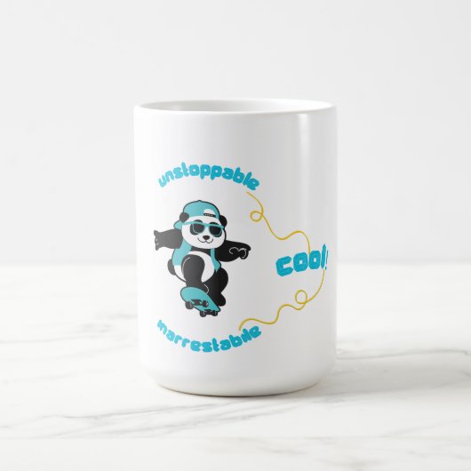 Grappige Panda met zonnebril en Pet Koffiemok (Center)