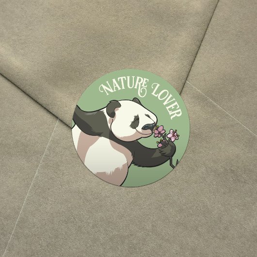 Grappige Panda Natuur Lover Cherry Blossom Cartoon Ronde Sticker