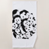 Grappige Panda strandlaken (Voorkant)