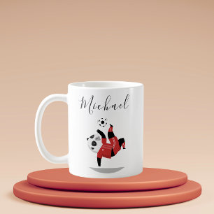 Grappige Panda Voetbalspeler Coach Gepersonaliseer Koffiemok