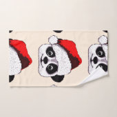 grappige panda voor kerstmis bad handdoek (Handdoek)