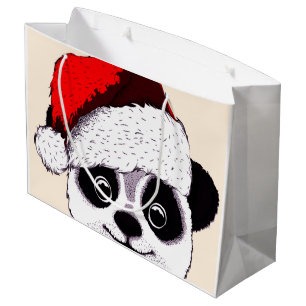grappige panda voor kerstmis groot cadeauzakje