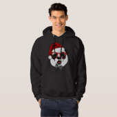 grappige panda voor kerstmis hoodie (Voorkant volledig)