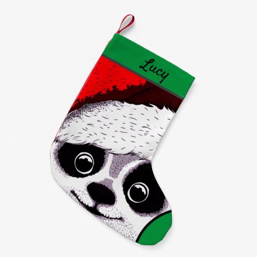 grappige panda voor kerstmis kleine kerstsok (Voorkant (Hangend))