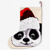 grappige panda voor kerstmis kleine kerstsok (Achterkant)