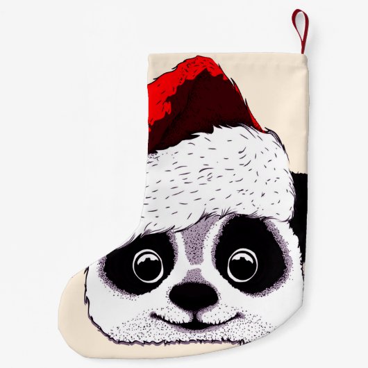 grappige panda voor kerstmis kleine kerstsok (Achterkant)