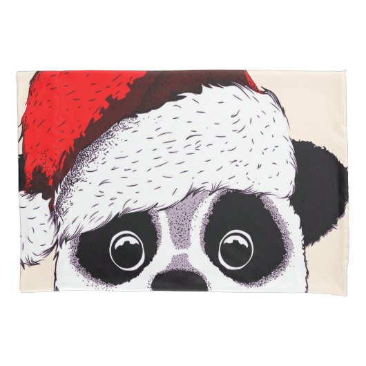 grappige panda voor kerstmis kussensloop (Voorkant)