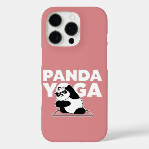 Grappige panda yoga iPhone 16 pro hoesje