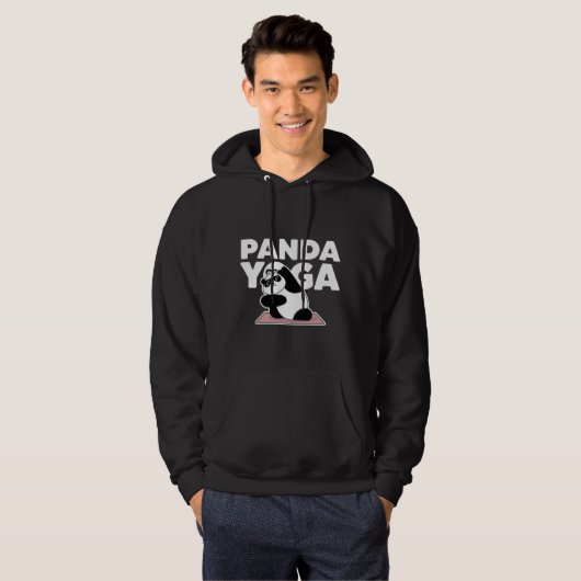 Grappige panda yoga hoodie (Voorkant volledig)