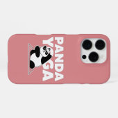 Grappige panda yoga iPhone hoesje (Achterkant horizontaal)