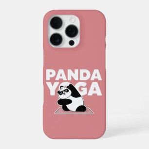 grappige panda yoga iPhone 16 pro hoesje