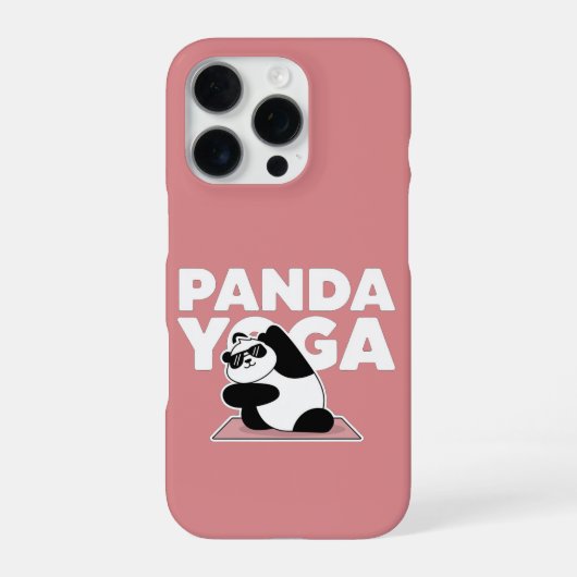 Grappige panda yoga iPhone hoesje (Achterkant)