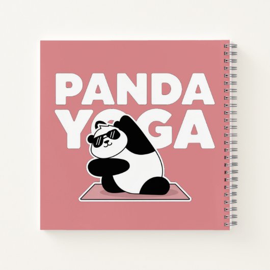 Grappige panda yoga notitieboek (Achterkant)
