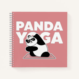 Grappige panda yoga notitieboek